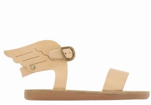 Beige Kids' Ancient Greek Sandals Little Ikaria Soft Casual Sandals | ZML4812JR