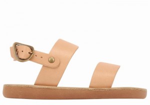 Beige Kids' Ancient Greek Sandals Little Clio Soft Casual Sandals | STN1428ZP