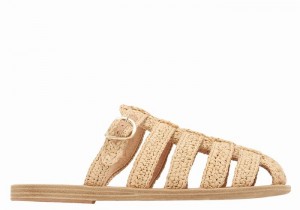 Beige Women Ancient Greek Sandals Cosmia Fisherman Sandals | DBI6881VG