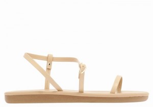 Beige Women Ancient Greek Sandals Niove Back-Strap Sandals | FED891IH