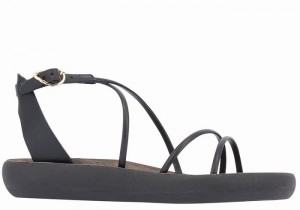 Black Women Ancient Greek Sandals Anastasia Comfort Ankle Strap Sandals | MSC426XA