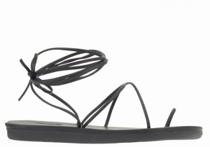 Black Women Ancient Greek Sandals Du Toe-Post Sandals | KSW9712OG