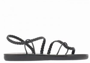 Black Women Ancient Greek Sandals Maya Braided Sandals | QDP224LA