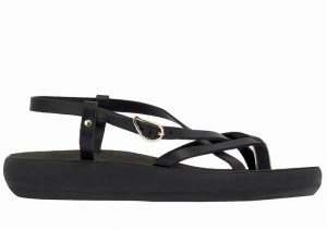 Black Women Ancient Greek Sandals Semele Comfort Back-Strap Sandals | BWU5917LM