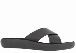 Black Women Ancient Greek Sandals Thais Comfort Slide Sandals | LYH2050AP