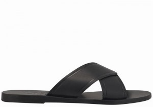 Black Women Ancient Greek Sandals Thais Slide Sandals | YFB7925LX