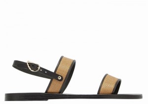 Brown Black Women Ancient Greek Sandals Clio Casual Sandals | IRG4271XO