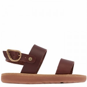 Coffee Kids' Ancient Greek Sandals Little Clio Soft Casual Sandals | NVF2757SY