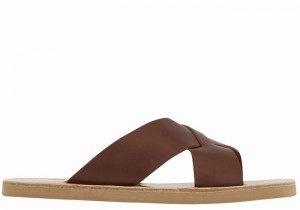 Coffee Men Ancient Greek Sandals Bios Slide Sandals | PNS3073FM