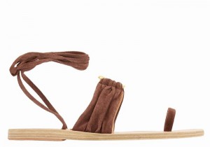 Coffee Women Ancient Greek Sandals Kerasia Gladiator Sandals | ODA7094CS