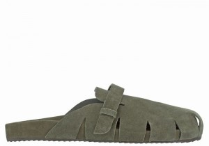 Dark Green Men Ancient Greek Sandals Atlas Slippers | PYU3544JT