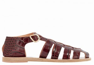 Dark Red Black Women Ancient Greek Sandals Homeria Fisherman Sandals | GHK1769LT