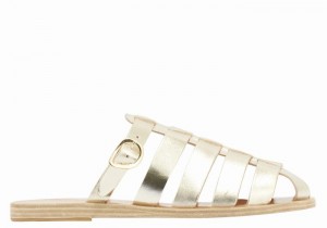 Gold White Women Ancient Greek Sandals Cosmia Fisherman Sandals | UDC7949XU