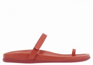 Red Women Ancient Greek Sandals Dokos Toe-Post Sandals | XSG9549KF