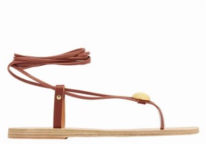 Red Women Ancient Greek Sandals Persephone Gladiator Sandals | NAH461QP