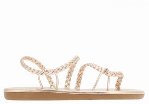 Rose Gold Women Ancient Greek Sandals Maya Braided Sandals | AIH407HI