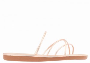 Rose Gold Women Ancient Greek Sandals Pu Slide Sandals | XTA751GC