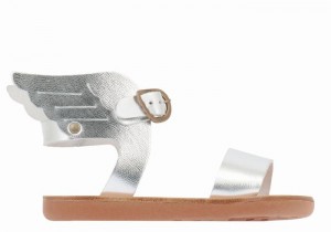 Silver Kids' Ancient Greek Sandals Little Ikaria Soft Casual Sandals | ARY1769QX