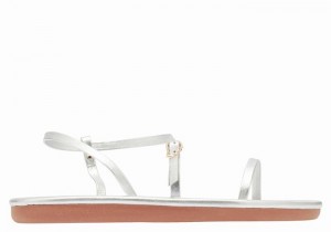 Silver Women Ancient Greek Sandals Niove Back-Strap Sandals | CAO2148ZY