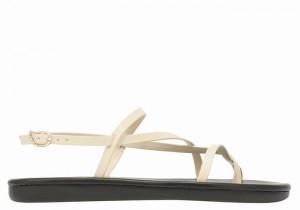 White Women Ancient Greek Sandals Alethea Back-Strap Sandals | RXU7457MV