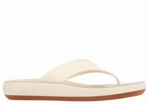 White Women Ancient Greek Sandals Charys Comfort Flip Flops | WML66PU