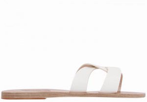 White Women Ancient Greek Sandals Desmos Slide Sandals | QYA9439IW