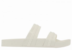 White Women Ancient Greek Sandals Meli Slide Sandals | VXE368JF