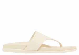 White Women Ancient Greek Sandals Mera Footbed Flip Flops | PGS314QO