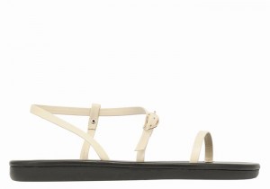 White Women Ancient Greek Sandals Niove Back-Strap Sandals | WTF2647MQ