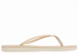 White Women Ancient Greek Sandals Saionara Flip Flops | QQR2092TL