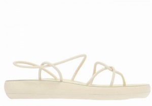 White Women Ancient Greek Sandals Taxidi Comfort Back-Strap Sandals | JXS911QF