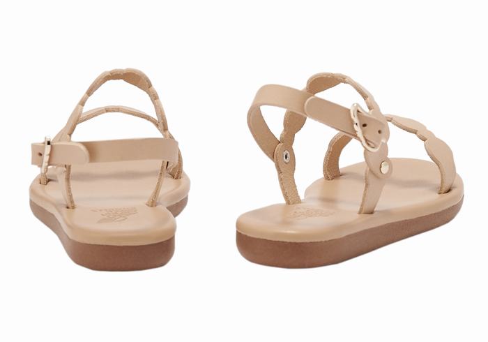 Beige Kids' Ancient Greek Sandals Little Orion Soft Flat Sandals | LQR8541BJ