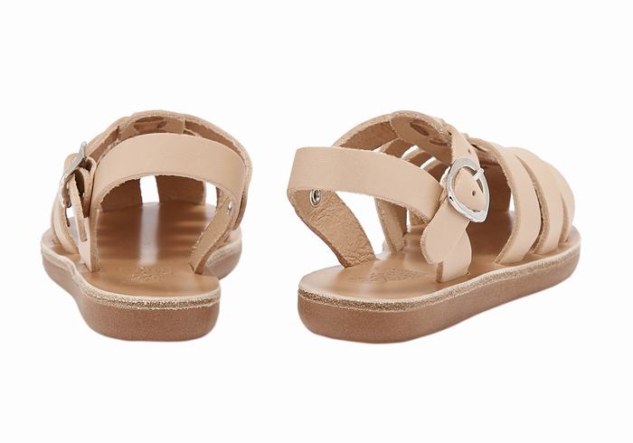 Beige Kids' Ancient Greek Sandals Little Ektoras Soft Fisherman Sandals | SCC4845TA