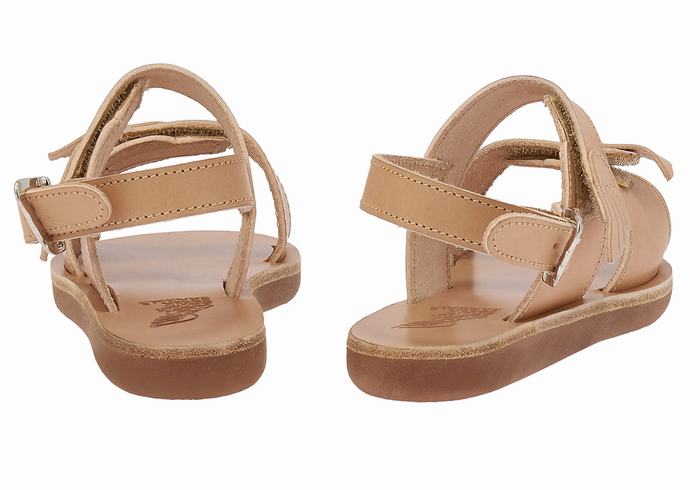 Beige Kids' Ancient Greek Sandals Little Iliada Soft Casual Sandals | KTI6096AK