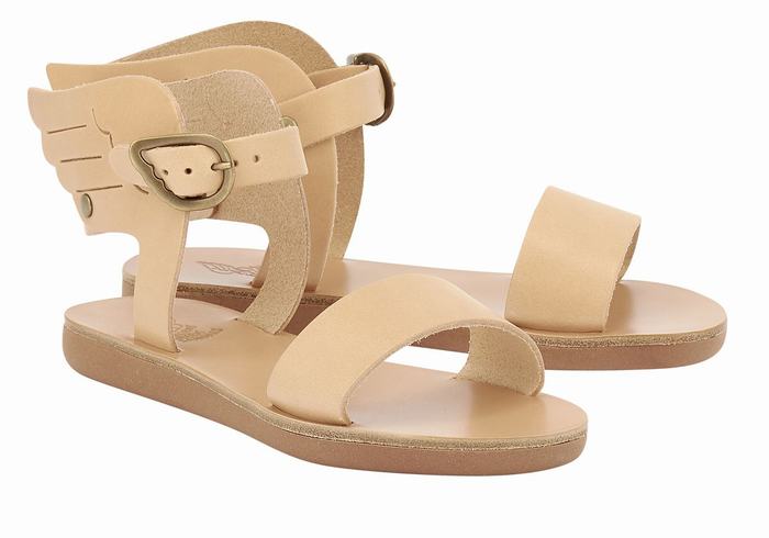 Beige Kids' Ancient Greek Sandals Little Ikaria Soft Casual Sandals | ZML4812JR