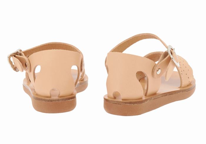 Beige Kids' Ancient Greek Sandals Little Andromeda Soft Casual Sandals | XUL5925NB