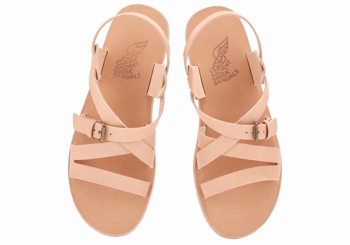 Beige Men Ancient Greek Sandals Hercules Leather Casual Sandals | RRJ8488KS