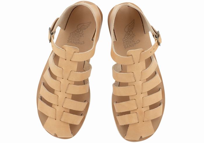 Beige Men Ancient Greek Sandals Homer Fisherman Sandals | KUC329OK