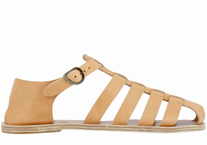 Beige Men Ancient Greek Sandals Homer Fisherman Sandals | KUC329OK