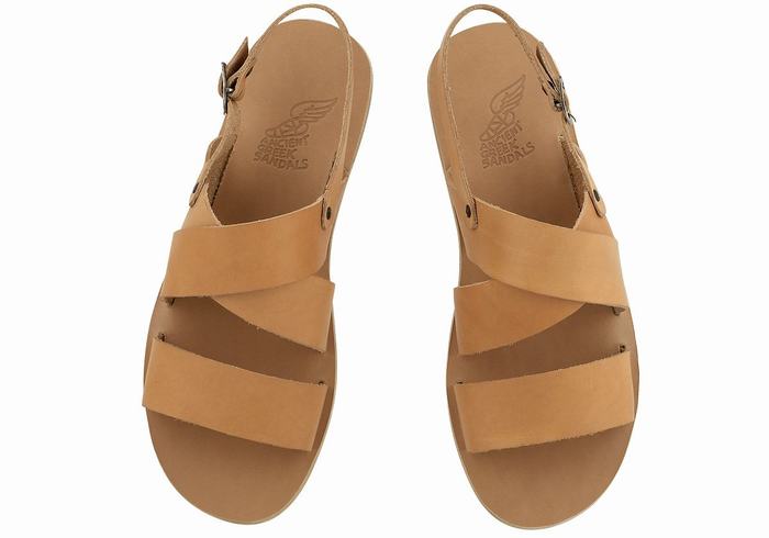 Beige Men Ancient Greek Sandals Miltos Casual Sandals | HBE4646II