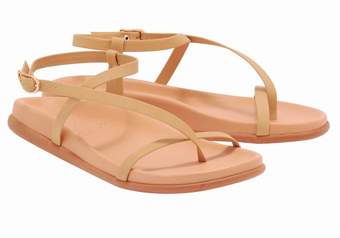 Beige Women Ancient Greek Sandals Aimilia Back-Strap Sandals | JXC8147XD