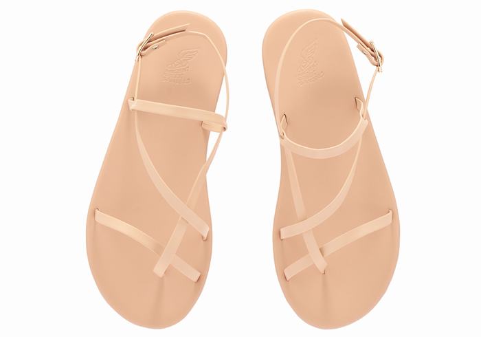 Beige Women Ancient Greek Sandals Alethea Back-Strap Sandals | RXV7341RG