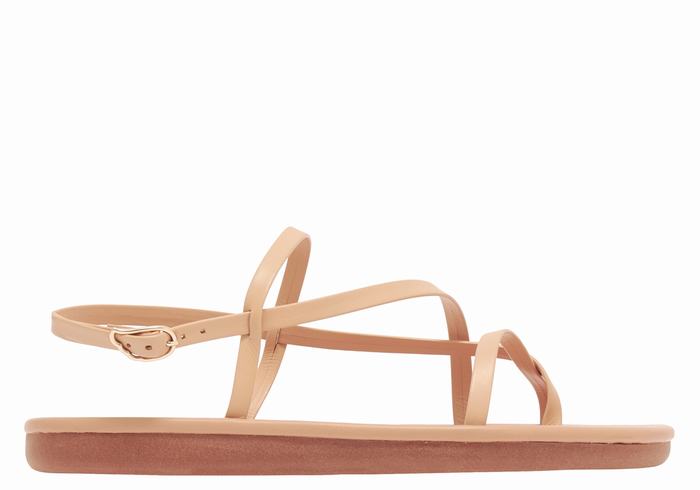 Beige Women Ancient Greek Sandals Alethea Back-Strap Sandals | RXV7341RG