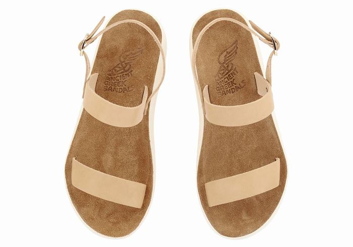 Beige Women Ancient Greek Sandals Clio Comfort Casual Sandals | LJV4111AC