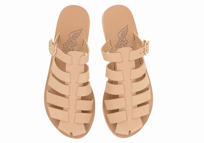 Beige Women Ancient Greek Sandals Cosmia Fisherman Sandals | SYS1263XL