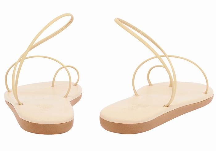 Beige Women Ancient Greek Sandals Kansiz Toe-Post Sandals | XOO8328NN