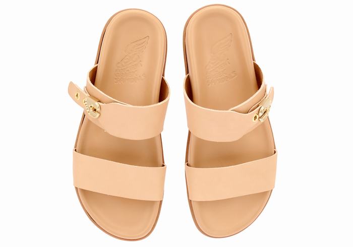 Beige Women Ancient Greek Sandals Latria Slide Sandals | LKK1096ZY