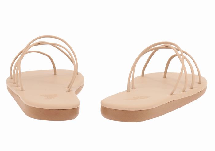 Beige Women Ancient Greek Sandals Pu Slide Sandals | KHM2729ZM