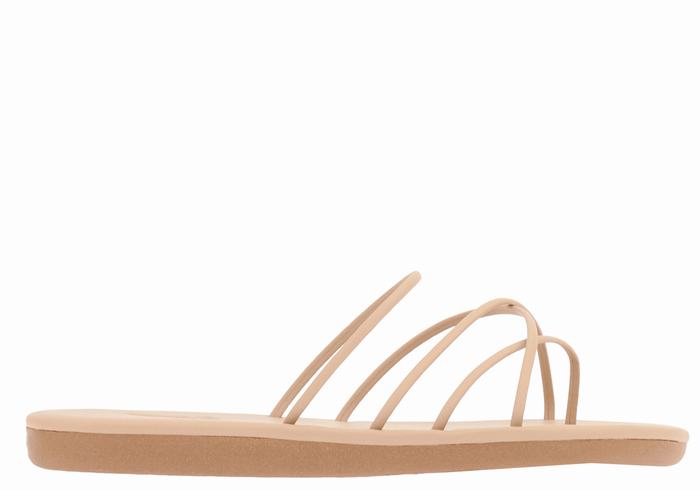 Beige Women Ancient Greek Sandals Pu Slide Sandals | KHM2729ZM