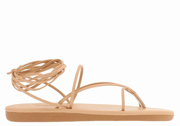 Beige Women Ancient Greek Sandals String Gladiator Sandals | UXX5380KG